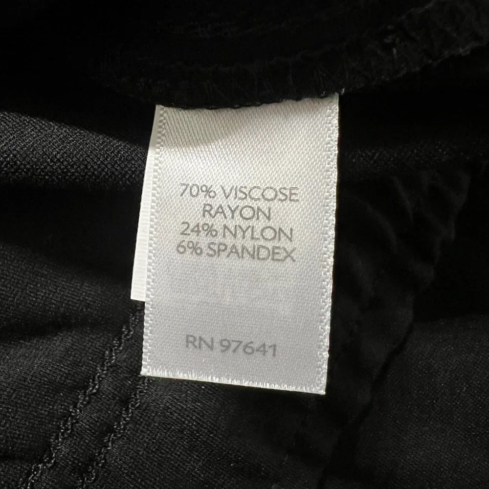 J Jill Ponte Leggings XL‎ Petite Black Pants Pull On Elastic Waist